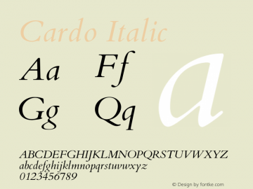 Cardo Italic Version 0.991图片样张