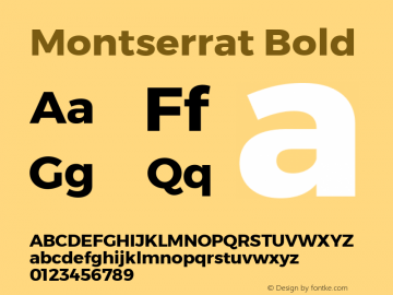 Montserrat Bold Version 6.001图片样张