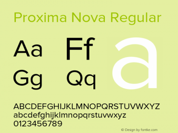 Proxima Nova Rg Regular Version 2.003图片样张