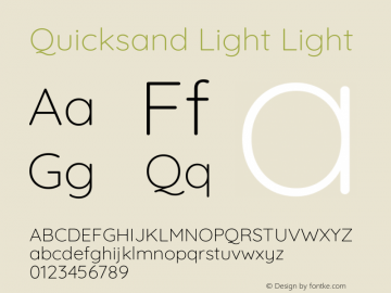 Quicksand Light Light Version 3.004图片样张