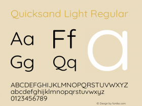 Quicksand Light Regular Version 3.004图片样张