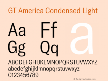 GT America Condensed Light Version 1.005图片样张