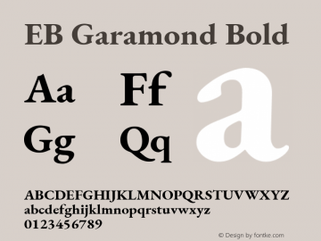 EB Garamond Bold Version 1.000; ttfautohint (v1.8.2)图片样张
