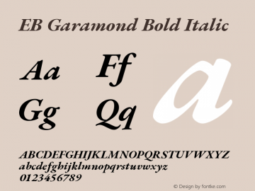 EB Garamond Bold Italic Version 1.000; ttfautohint (v1.8.2)图片样张