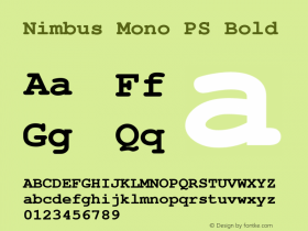 Nimbus Mono PS Bold Version 1.00图片样张