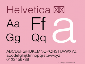 Helvetica 细体 图片样张