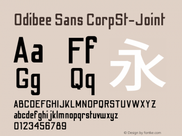 Odibee Sans CorpSt Joint Version 2.001; ttfautohint (v1.8.3)图片样张