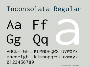 Inconsolata Regular Version 3.001图片样张