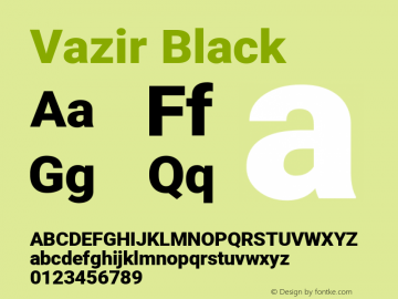 Vazir Black Version 29.0.0图片样张