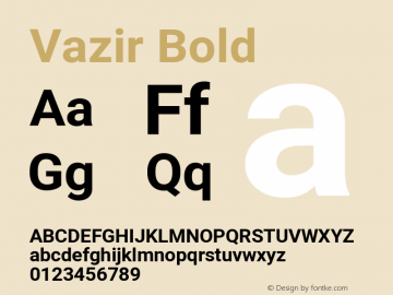 Vazir Bold Version 29.0.0图片样张