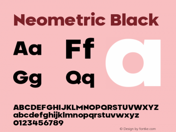 Neometric Alt Black Version 1.000;PS 001.000;hotconv 1.0.88;makeotf.lib2.5.64775;YWFTv17图片样张