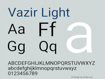 Vazir Light Version 29.0.1图片样张
