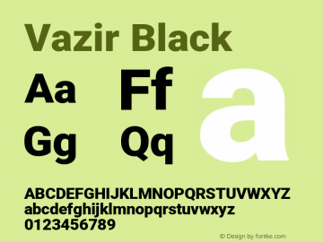 Vazir Black Version 29.0.2图片样张