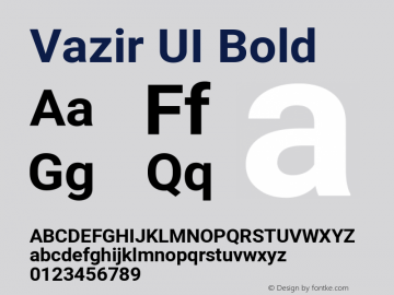 Vazir Bold UI Version 29.0.2图片样张
