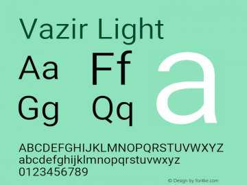 Vazir Light Version 29.0.2图片样张