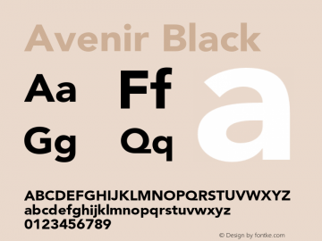 Avenir-Black Version 1.00图片样张