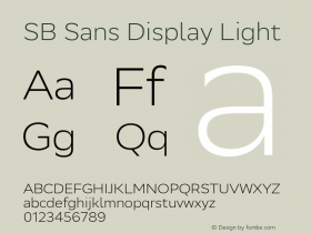 SB Sans Display Light Version 0.001 beta图片样张