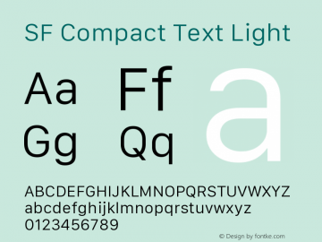 SF Compact Text Light 13.0d1e25图片样张