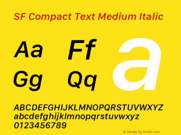 SF Compact Text Medium Italic 13.0d1e25图片样张