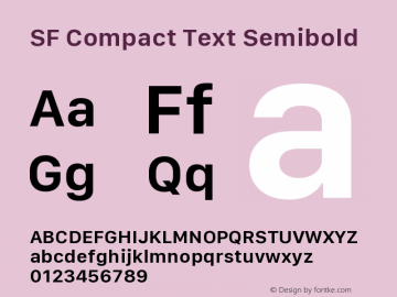 SF Compact Text Semibold 13.0d1e25图片样张
