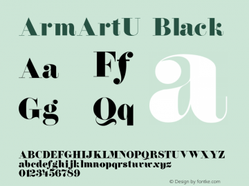ArmArt Unicode Black 0.0图片样张
