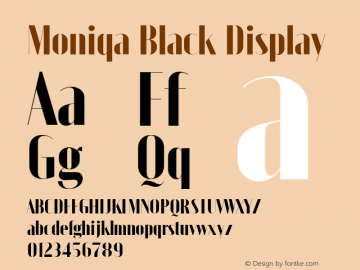 Moniqa Black Display Version 1.000图片样张