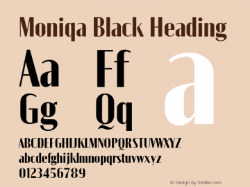 Moniqa Black Heading Version 1.000图片样张