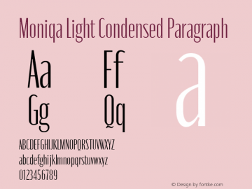 Moniqa Light Cond Paragraph Version 1.000图片样张