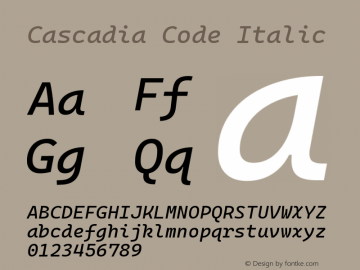 Cascadia Code Italic Version 2106.017图片样张