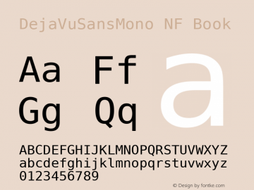 DejaVu Sans Mono Nerd Font Complete Mono Windows Compatible Version 2.37图片样张