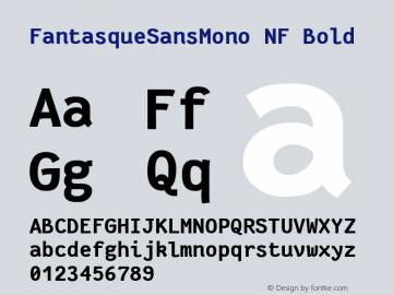 Fantasque Sans Mono Bold Nerd Font Complete Windows Compatible Version 1.8.0 ; ttfautohint (v1.8.2)图片样张