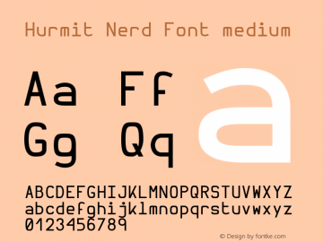 Hurmit Medium Nerd Font Complete Version 1.21;Nerd Fonts 2.1.图片样张