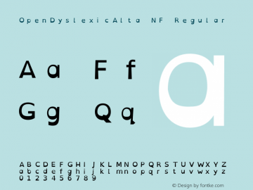OpenDyslexicAlta Version 2.001;PS 002.001;hotconv 1.0.70;makeotf.lib2.5.58329图片样张