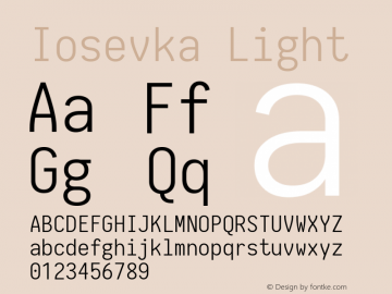 Iosevka Light 1.14.1; ttfautohint (v1.7.9-c794)图片样张