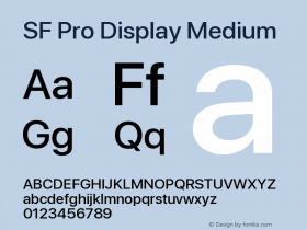 SF Pro Display Medium Version 14.0d2e0图片样张