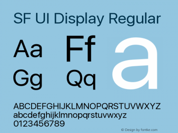 SF UI Display Regular 11.0d44e2图片样张