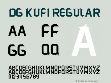 DG Kufi Version 1.001;August 7, 2021;FontCreator 14.0.0.2808 64-bit图片样张