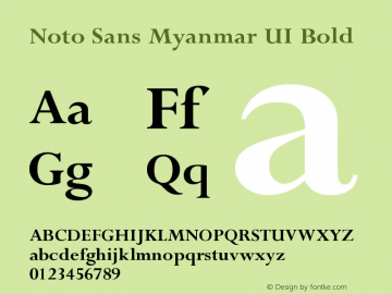 Noto Sans Myanmar UI Bold Version 1.03图片样张