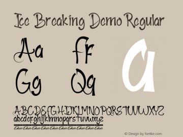 Ice Breaking Demo Version 1.003;Fontself Maker 3.5.4图片样张