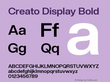 CreatoDisplay-Bold Version 1.000图片样张