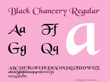 Black Chancery Version 4.14 September 28, 2006图片样张
