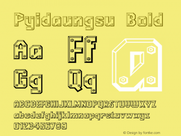 Pyidaungsu Bold Version 2.053;August 22, 2021;FontCreator 13.0.0.2675 64-bit图片样张