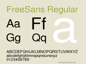 FreeSans Version 0412.2268图片样张