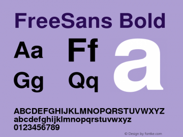 FreeSans Bold Version 0412.2261图片样张