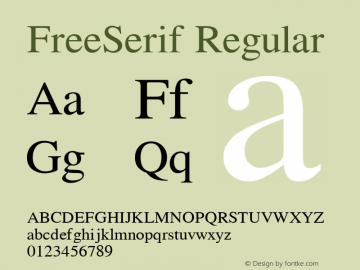 FreeSerif Version 0412.2263图片样张