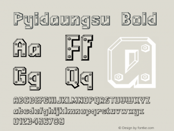 Pyidaungsu Bold Version 2.053;August 22, 2021;FontCreator 13.0.0.2675 64-bit图片样张