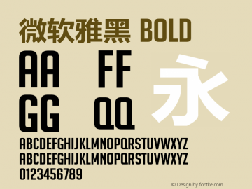 微软雅黑 Bold Version 0.70 Build_114图片样张
