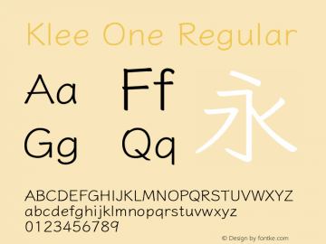 Klee One Regular Version 1.100图片样张