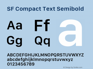 SF Compact Text Semibold 11.0d10e2图片样张