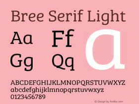 Bree Serif Light Version 1.001图片样张